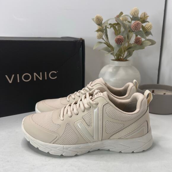 Vionic Miles II Lace Up Comfort Sneaker Cream I3509S1101 Women's US 6M NWB - Picture 4 of 10